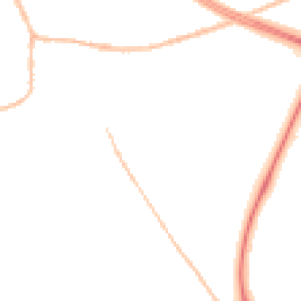 Night-time road noise heatmap for PE29 2ED