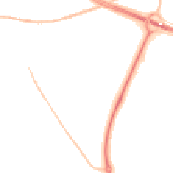 Night-time road noise heatmap for PE29 2EE