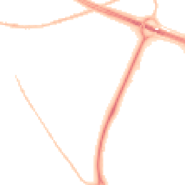 Night-time road noise heatmap for PE29 2EG