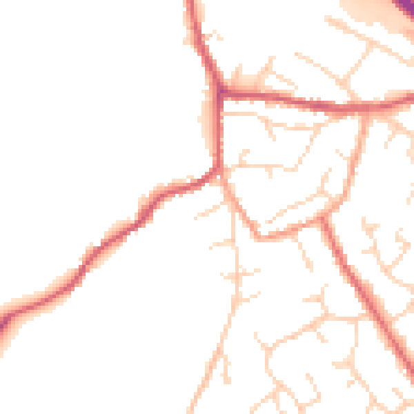 Daytime road noise heatmap for PE29 2HW