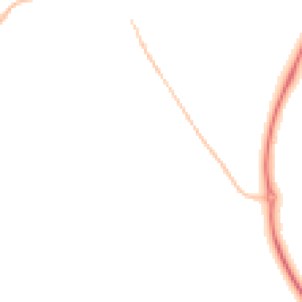 Night-time road noise heatmap for PE29 2JU