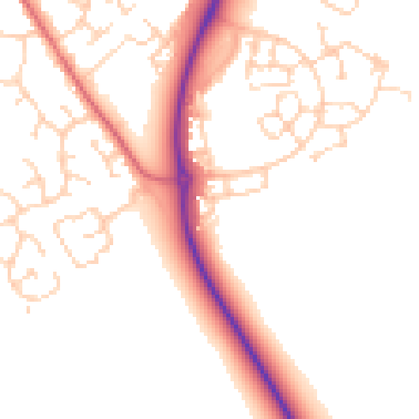 Daytime road noise heatmap for PE29 2NF