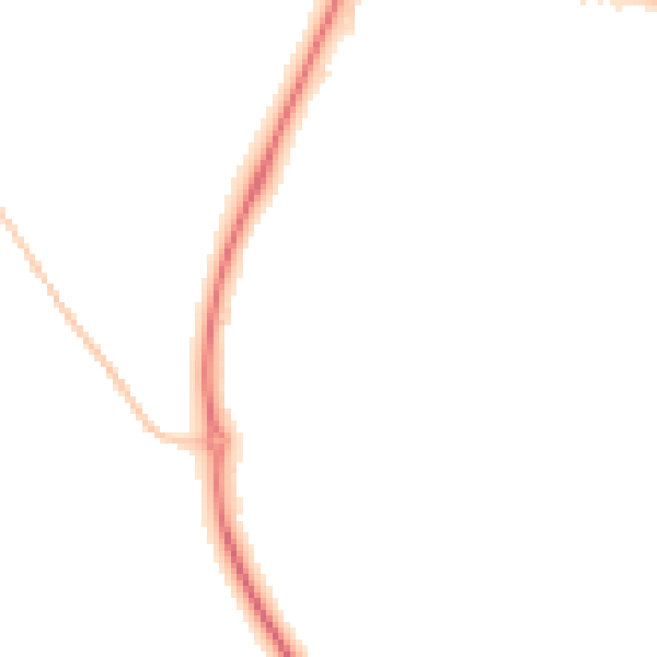 Night-time road noise heatmap for PE29 2NT
