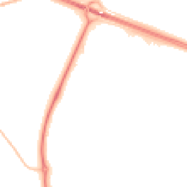 Night-time road noise heatmap for PE29 2PN
