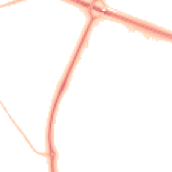 Night-time road noise heatmap for PE29 2PQ