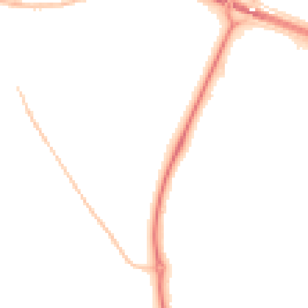 Night-time road noise heatmap for PE29 2RX