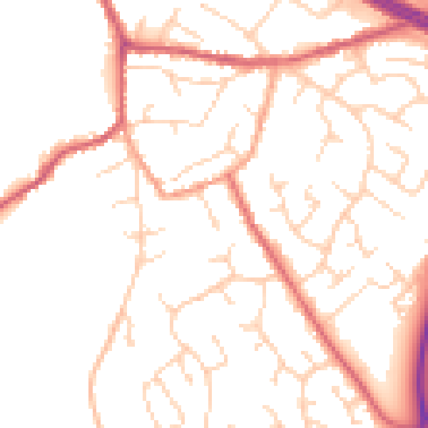 Daytime road noise heatmap for PE29 2YA