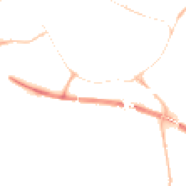 Night-time road noise heatmap for PE29 3AS