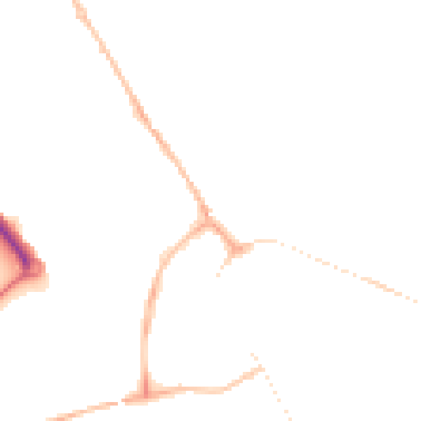 Night-time road noise heatmap for PE29 3EZ