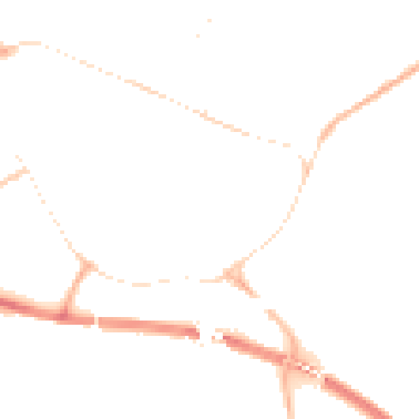 Night-time road noise heatmap for PE29 3QG