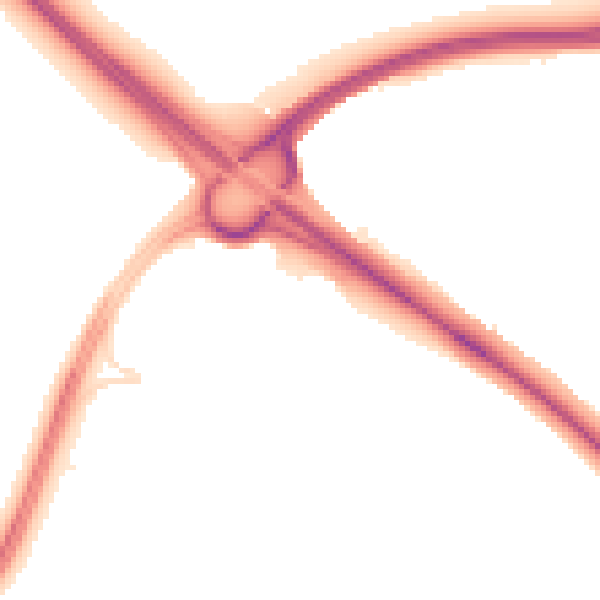 Night-time road noise heatmap for PE29 6FY