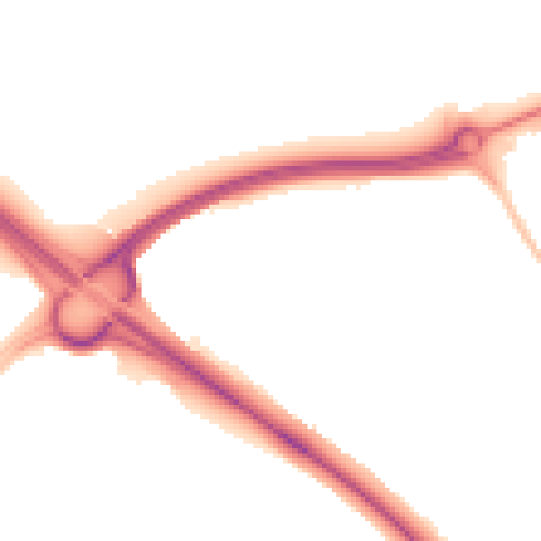Night-time road noise heatmap for PE29 6GE