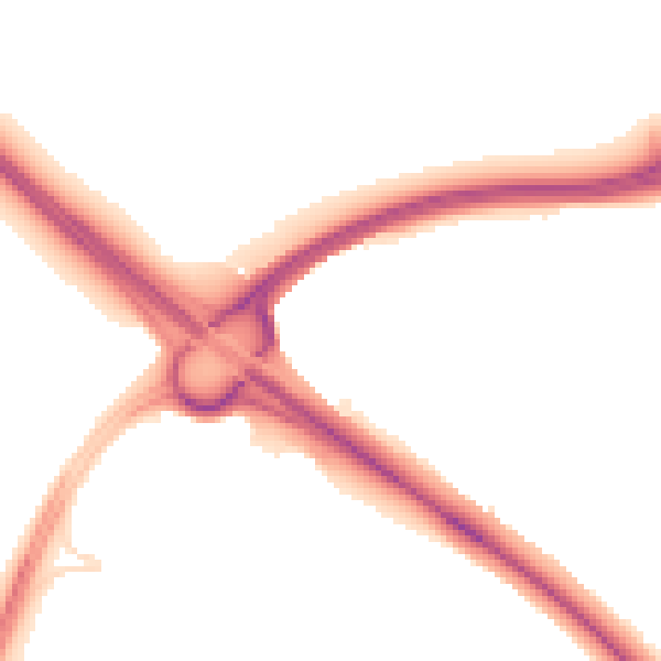 Night-time road noise heatmap for PE29 6GN
