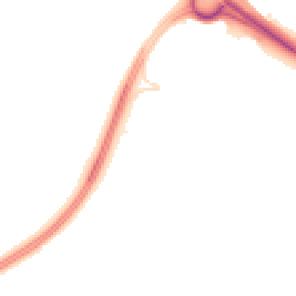 Night-time road noise heatmap for PE29 6JH
