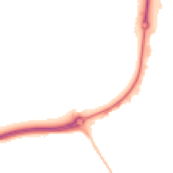 Night-time road noise heatmap for PE29 6UA
