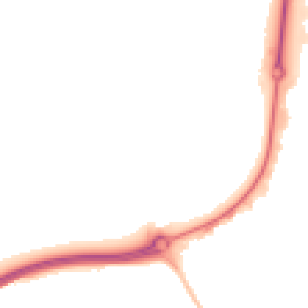 Night-time road noise heatmap for PE29 6XS