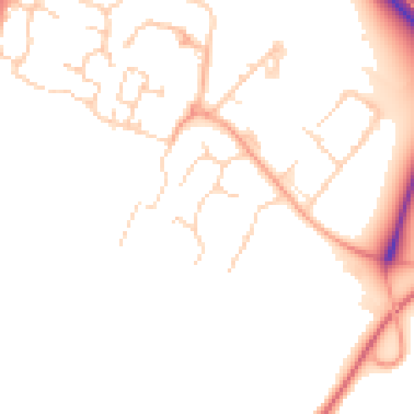 Daytime road noise heatmap for PE29 6XT