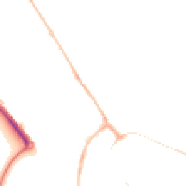 Night-time road noise heatmap for PE29 7SD
