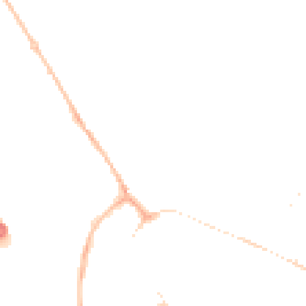 Night-time road noise heatmap for PE29 7WL
