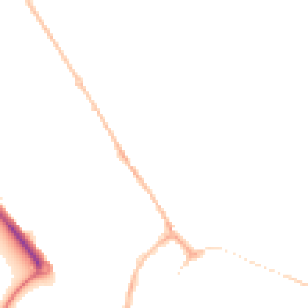 Night-time road noise heatmap for PE29 7YS