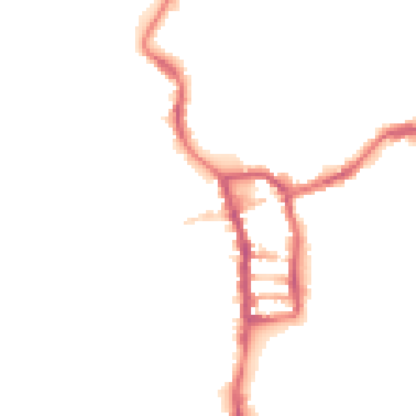 Night-time road noise heatmap for PE30 1AB