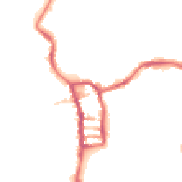 Night-time road noise heatmap for PE30 1AD