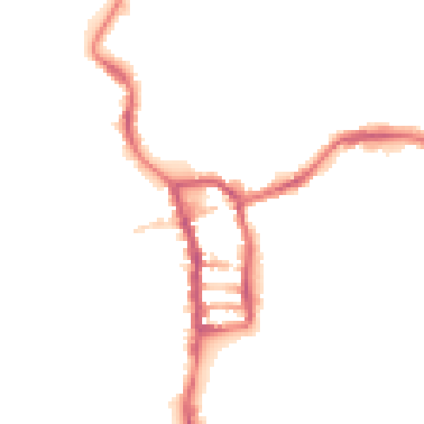 Night-time road noise heatmap for PE30 1AG