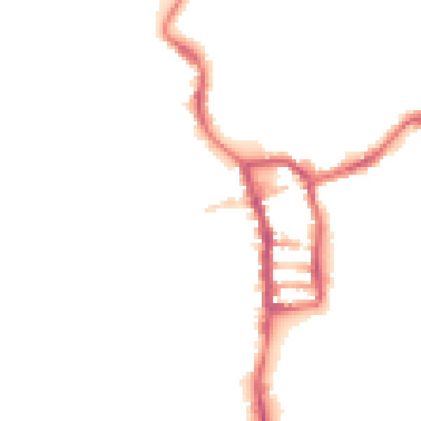 Night-time road noise heatmap for PE30 1AL