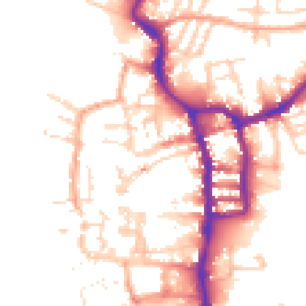 Daytime road noise heatmap for PE30 1AN
