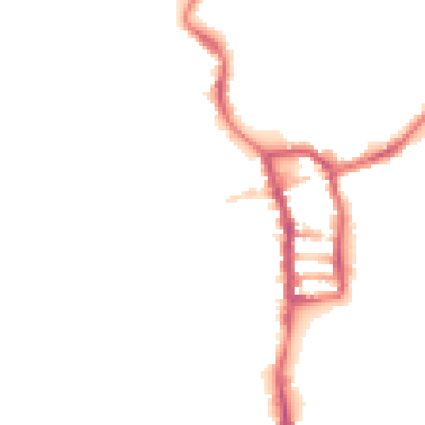 Night-time road noise heatmap for PE30 1AN
