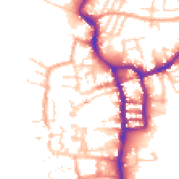 Daytime road noise heatmap for PE30 1AP