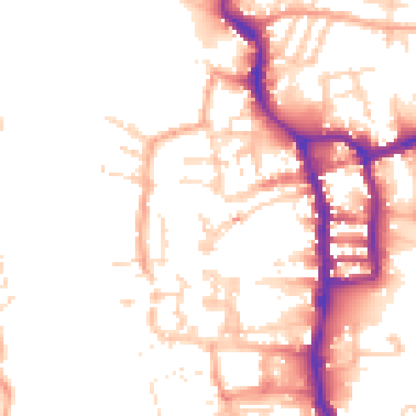 Daytime road noise heatmap for PE30 1AR