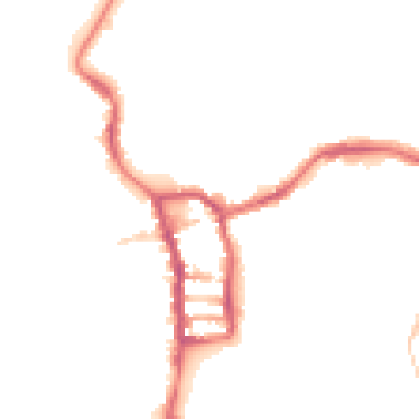 Night-time road noise heatmap for PE30 1AS