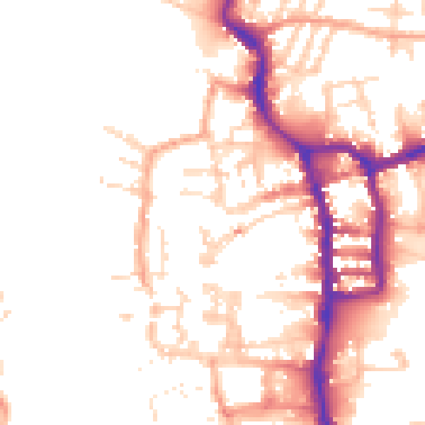 Daytime road noise heatmap for PE30 1AU