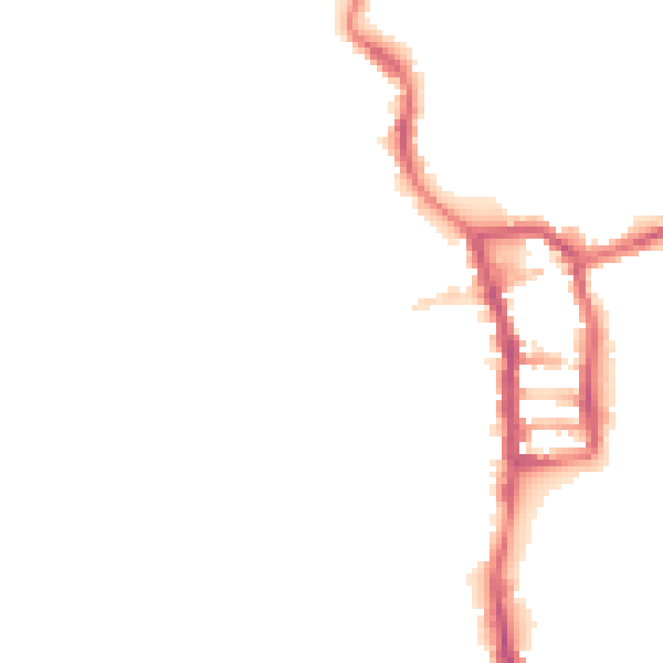 Night-time road noise heatmap for PE30 1AU