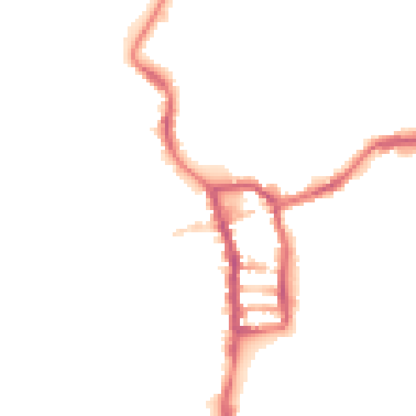 Night-time road noise heatmap for PE30 1AW