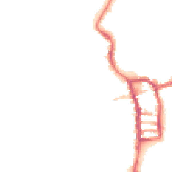 Night-time road noise heatmap for PE30 1AX