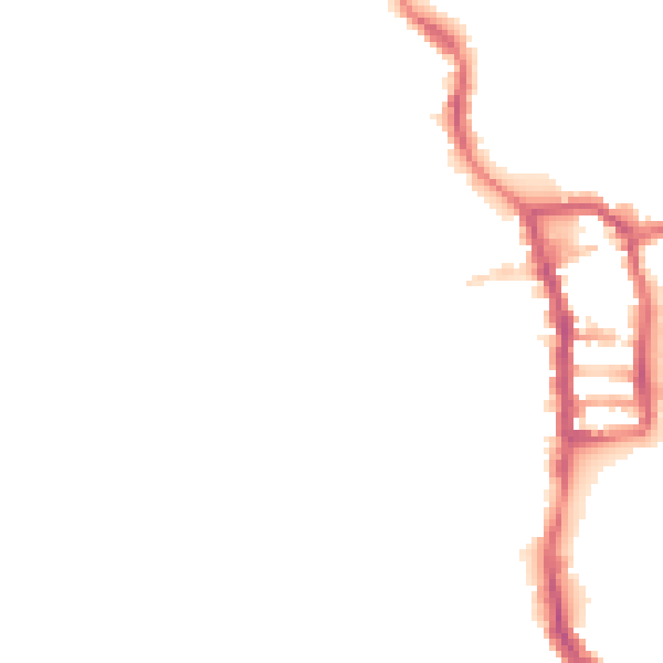 Night-time road noise heatmap for PE30 1BB