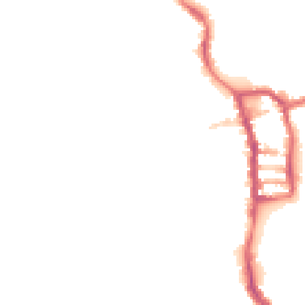 Night-time road noise heatmap for PE30 1BE