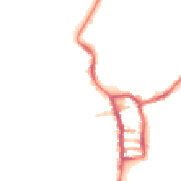 Night-time road noise heatmap for PE30 1BF