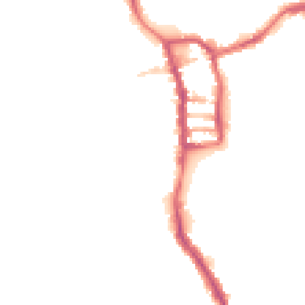 Night-time road noise heatmap for PE30 1BT