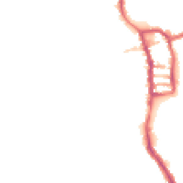 Night-time road noise heatmap for PE30 1BW