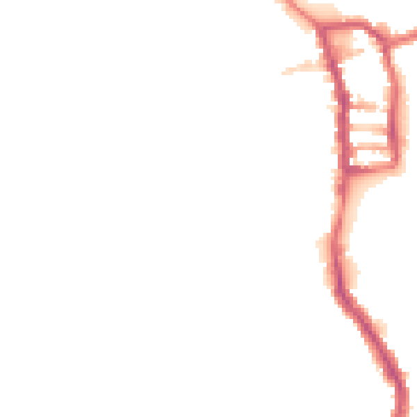 Night-time road noise heatmap for PE30 1DD