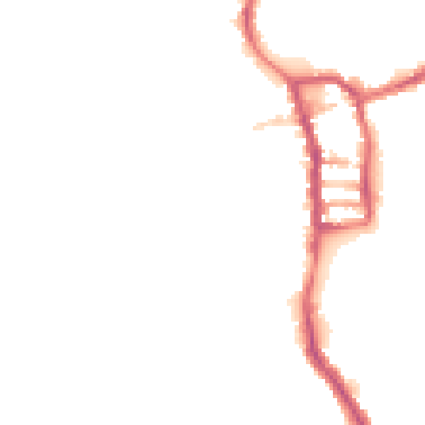 Night-time road noise heatmap for PE30 1DL