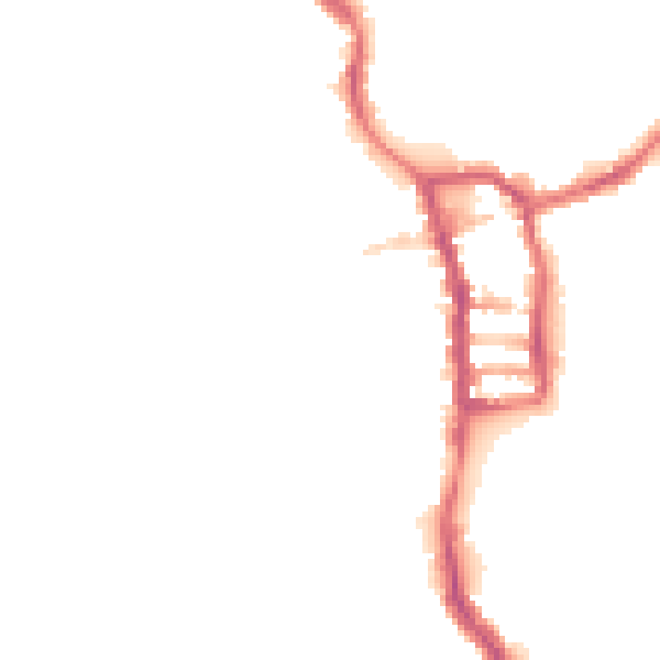 Night-time road noise heatmap for PE30 1DP