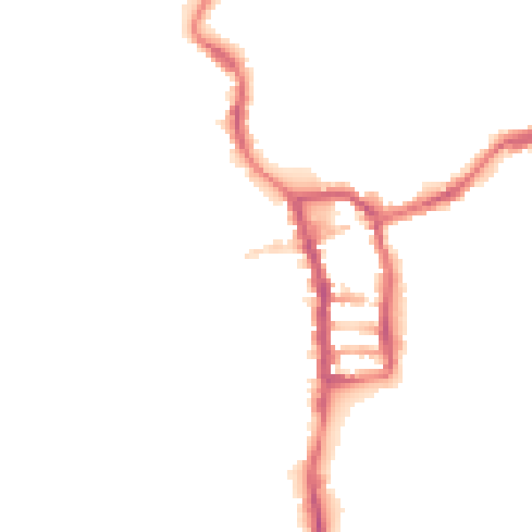 Night-time road noise heatmap for PE30 1DX