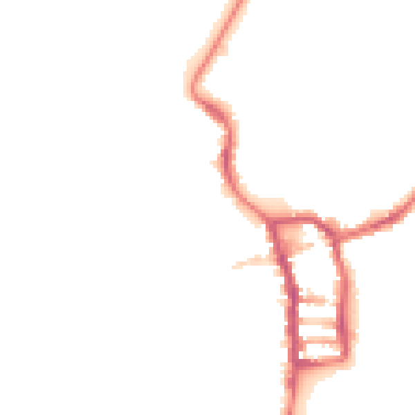 Night-time road noise heatmap for PE30 1DZ