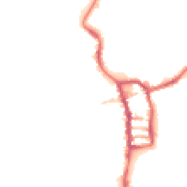 Night-time road noise heatmap for PE30 1EE
