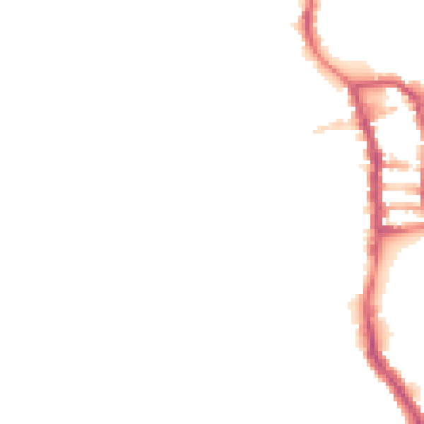 Night-time road noise heatmap for PE30 1ER