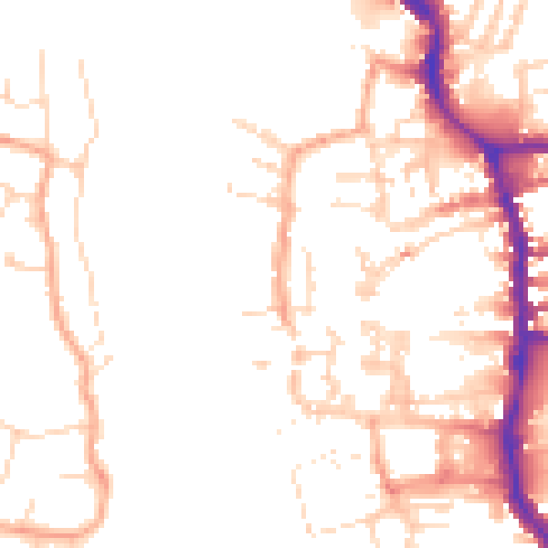 Daytime road noise heatmap for PE30 1ET